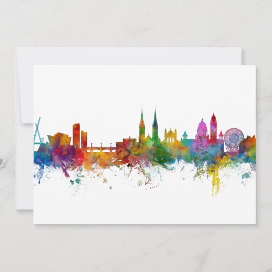 ベルファスト北アイルランドのスカイライン 招待状 (正面)