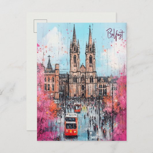 ベルファスト北アイルランドへの旅行 ポストカード (正面/裏面)