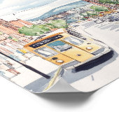 ベルファスト北アイルランドグーアッシュイラストレーション旅行 ポスター (角)