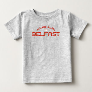 ベルファスト北動揺してアイルランドアルスターバナー ベビーTシャツ