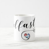 ベルファスト州旗のハート コーヒーマグカップ (中央)