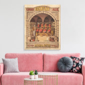 ベルファスト・ジンジャー・エールのヴィンテージ広告。 キャンバスプリント (インサイチュ (リビング))