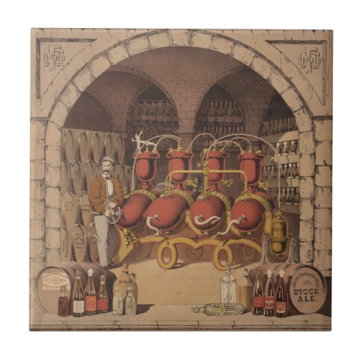 ベルファスト・ジンジャー・エールのヴィンテージ広告。 タイル (正面)