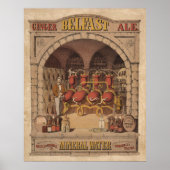 ベルファスト・ジンジャー・エールのヴィンテージ広告。 ポスター (正面)