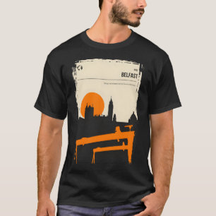 ベルファスト・ノーン・アイルランド・ヴィンテージ旅行ポスター Tシャツ
