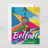 ベルファスト，北アイルランドのヴィンテージ旅行ポスター ポストカード (正面/裏面)