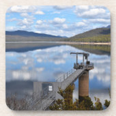 ベルフィールド湖の雲が静かな水 コースター (正面)