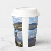 ベルフィールド湖の雲が静かな水 紙コップ (左)
