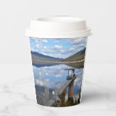 ベルフィールド湖の雲が静かな水 紙コップ (裏面)