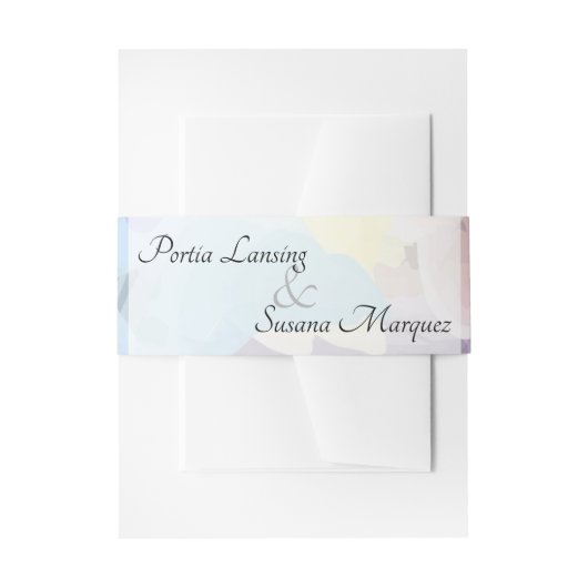 ベルフェイクムエフェクト結婚式招待状ベリーバンド 招待状ベリーバンド (正面例)