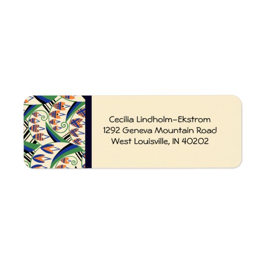 ベルフラワーオリジナルアールデコ色 ラベル (正面)