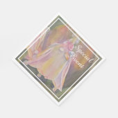 ベルフラワーベビーリビールモノグラム スタンダードランチョンナプキン (角)