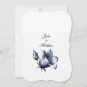 ベルフローとの優雅な愛のエレガントお祝い 招待状 (裏面)