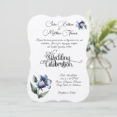 ベルフローとの優雅な愛のエレガントお祝い 招待状 (スタンド正面)