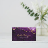 ベルベエレガントットパープルマーブルアゲテゲード 名刺 (スタンド正面)