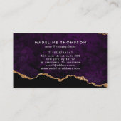 ベルベエレガントットパープルマーブルアゲテゲード 名刺 (裏面)