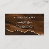 ベルベエレガントットラスト金ゴールドマーブルアゲテゲード 名刺 (裏面)
