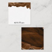 ベルベエレガントットラスト金ゴールドマーブルアゲートスクエア2 ノートカード (正面/裏面)