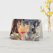 「ベルベットとスチール」グリーティングカード カード (黄色い花)