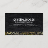 ベルベットと金ゴールド抽象芸術 | モノグラム 名刺 (裏面)