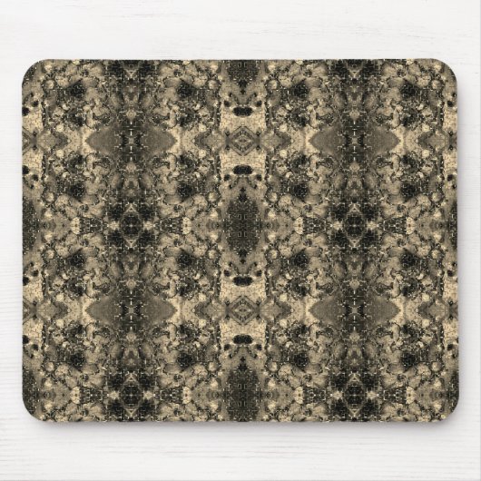 ベルベットのような質感のクラシックなベージュの画像ミラーリング マウスパッド (正面)