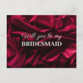 ベルベットの赤い絹は私の花嫁はがき ポストカード (正面)