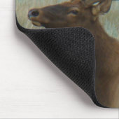 ベルベットの頭と肩のE9ブルエルク マウスパッド (コーナー)