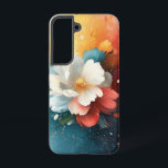 ベルベットガーデン SAMSUNG GALAXY S22ケース<br><div class="desc">深い、ベルベットの赤と緑のクレードル白熱［赤熱］光を放つ花模様。</div>