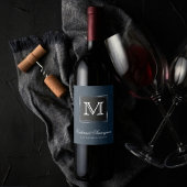 ベルベットグランジ海軍 | 深いサファイアブルーカスタム ワインラベル