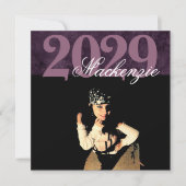 ベルベットグラード |アメジスト紫ムーディグランジー写真 招待状 (正面)