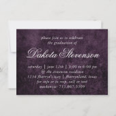 ベルベットグラード |アメジスト紫色の宝石のトーングランジ 招待状 (裏面)