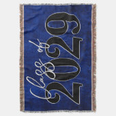 ベルベットグラード |サファイアブルー宝石トーングランジ年 スローブランケット (正面縦)