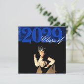 ベルベットグラード |サファイアブルー宝石トーン写真 招待状 (スタンド正面)