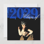 ベルベットグラード |サファイアブルー宝石トーン写真 招待状 (正面)