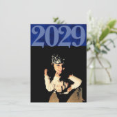 ベルベットグラード |サファイアブルー宝石トーン写真 招待状 (スタンド正面)