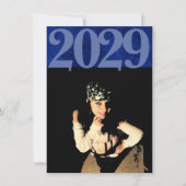 ベルベットグラード |サファイアブルー宝石トーン写真 招待状 (正面)