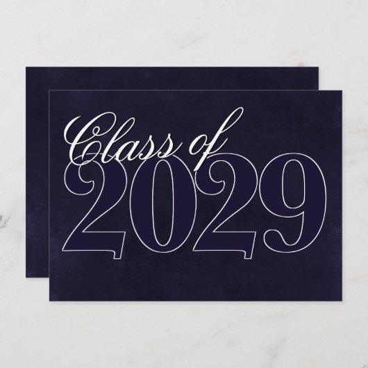 ベルベットグラード | ミッドナイトインディゴパープルジュエルトーン 招待状 (正面/裏面)