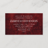 ベルベットグラード | Ruby Redの卒業発表 コーリングカード (裏面)