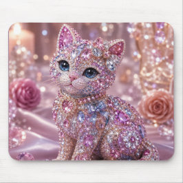ベルベットナイトキャット美術プリント マウスパッド