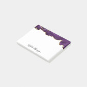 ベルベットパープル金ゴールドゲートGeodeスクリプトタイポグラフィ ポストイット (アングル)