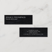 ベルベットブラック | 役員 スキニー名刺 (正面/裏面)