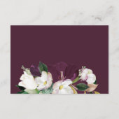 ベルベットマグノリアシックモダンウェディングレセプション エンクロージャーカード (裏面)