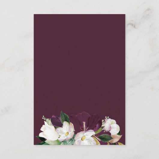 ベルベットマグノリアモダンクラシック結婚ズ詳細 エンクロージャーカード (裏面)