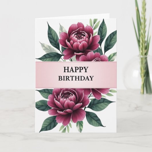 ベルベットローズのバースデーカード カード (正面)