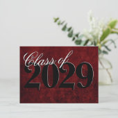 ベルベット卒業 | ルビーレッドクリムゾンジュエルトーン グランジ 招待状 (スタンド正面)