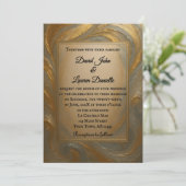 ベルベット合金フォト結婚式招待状 招待状 (スタンド正面)