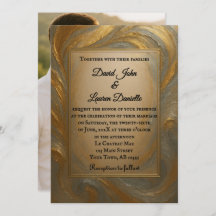 ベルベット合金フォト結婚式招待状