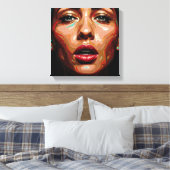 ベルベット歪み引き伸ばしキャンバス印刷 キャンバスプリント (インサイチュ (寝室))