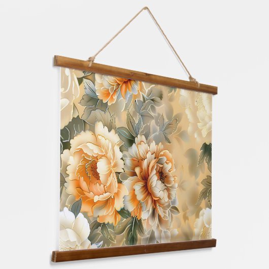 ベルベット秋ウィスパーズボタニカル 吊り下げ型タペストリー (傾斜あり)