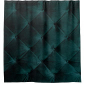 ベルベット緑：マラカイト繊維エレガンス シャワーカーテン (正面)